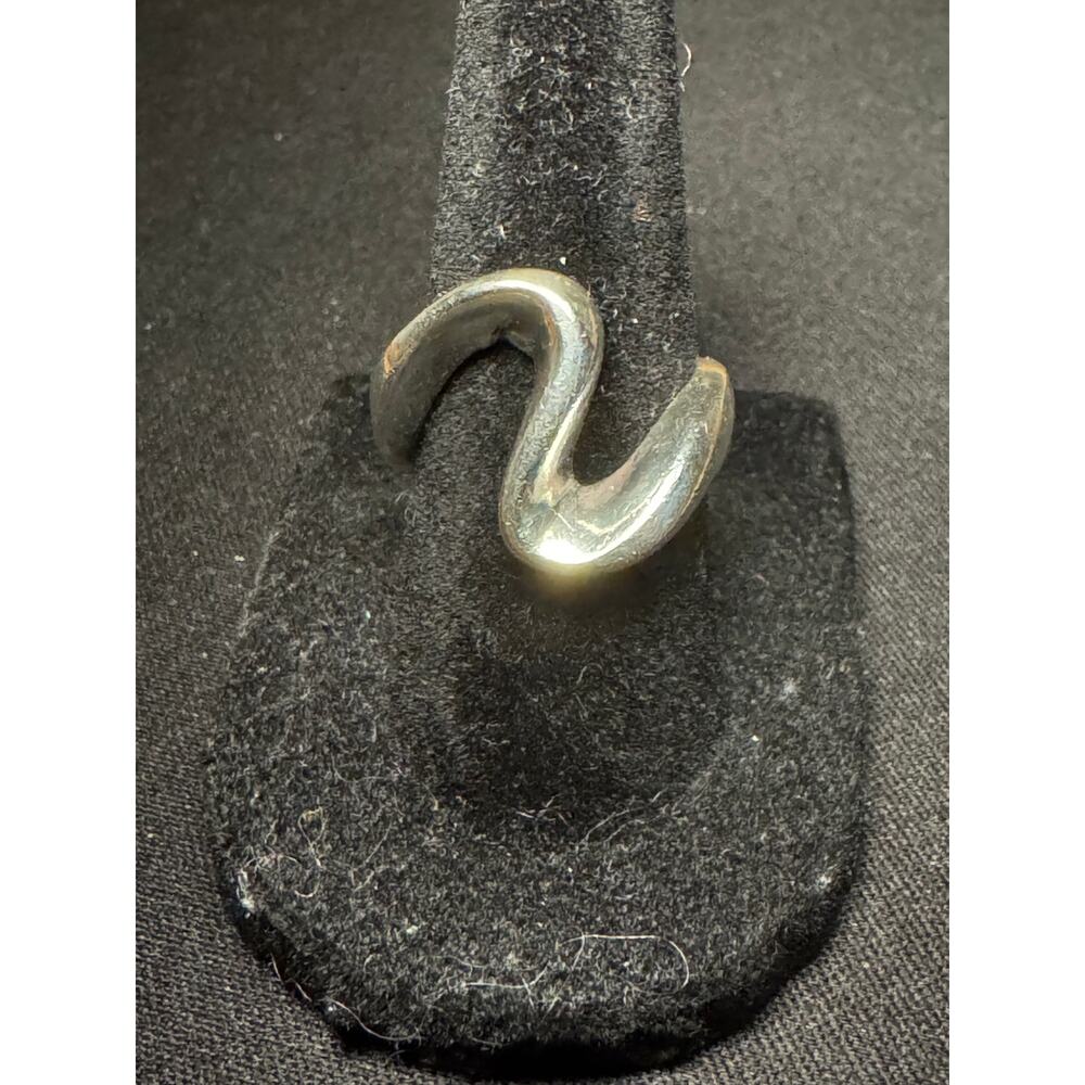 Vintage 925 Silver Mexico Modernist Sculptured Wave Ring 7g Size 6.5